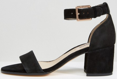 dune black block heels sandals