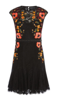 KM embroidered lace xmas dress